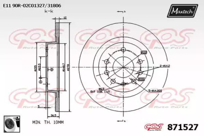 Тормозной диск MAXTECH 871527.0060