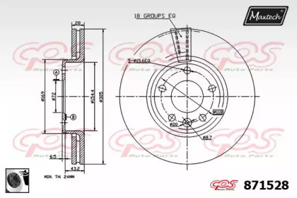 Тормозной диск MAXTECH 871528.0060