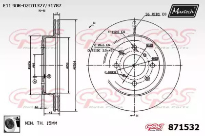 Тормозной диск MAXTECH 871532.0060