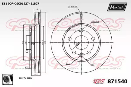 Тормозной диск MAXTECH 871540.0060