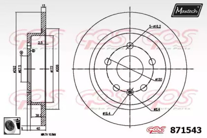 Тормозной диск MAXTECH 871543.0060