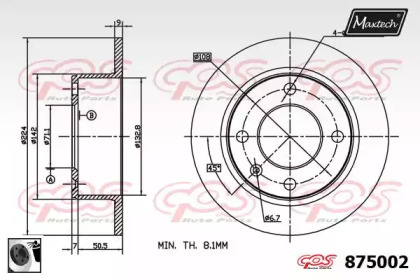 Тормозной диск MAXTECH 875002.0060