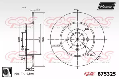 Тормозной диск MAXTECH 875325.0060