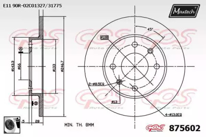 Тормозной диск MAXTECH 875602.0060