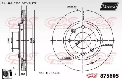 Тормозной диск MAXTECH 875605.0060