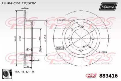 Тормозной диск MAXTECH 883416.0060