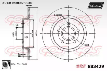 Тормозной диск MAXTECH 883429.0060