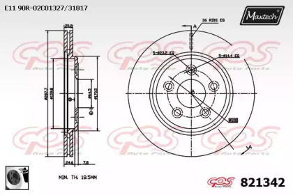 Тормозной диск MAXTECH 821342.0060