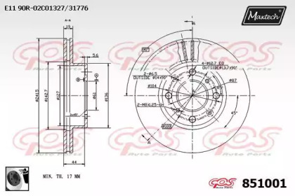 Тормозной диск MAXTECH 851001.0060