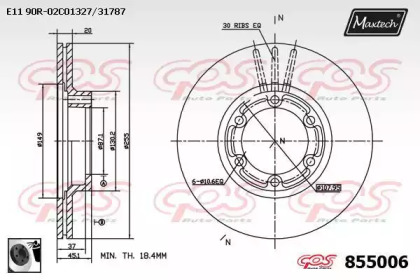 Тормозной диск MAXTECH 855006.0060