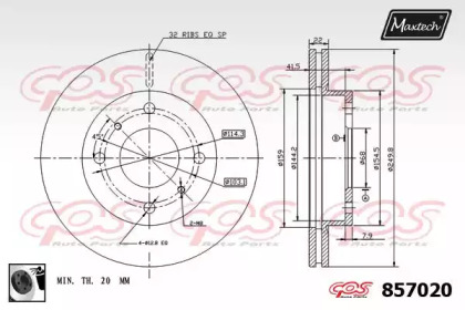 Тормозной диск MAXTECH 857020.0060