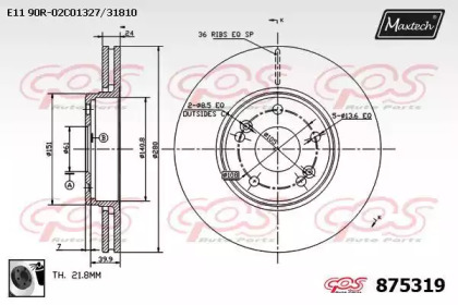 Тормозной диск MAXTECH 875319.0060