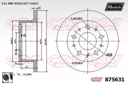 Тормозной диск MAXTECH 875631.0060