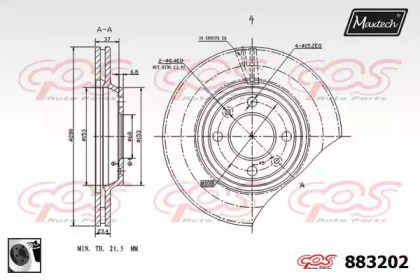 Тормозной диск MAXTECH 883202.0060