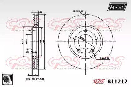 Тормозной диск MAXTECH 811212.0060