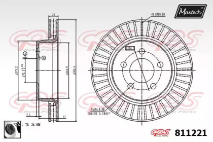 Тормозной диск MAXTECH 811221.0060