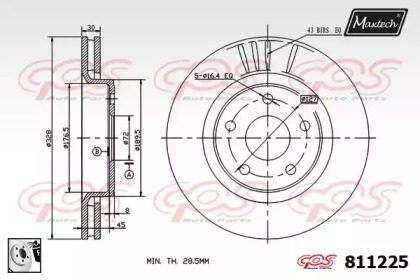 Тормозной диск MAXTECH 811225.0080