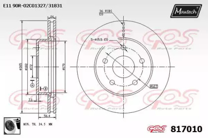 Тормозной диск MAXTECH 817010.0060