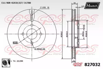 Тормозной диск MAXTECH 827032.0060