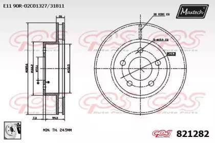 Тормозной диск MAXTECH 821282.0080