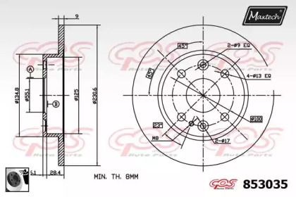 Тормозной диск MAXTECH 853035.0060