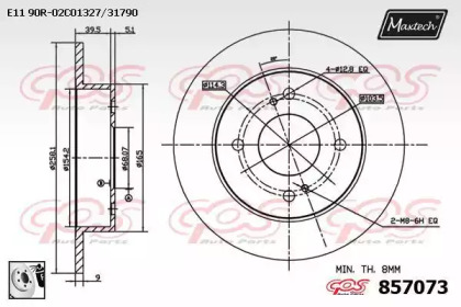 Тормозной диск MAXTECH 857073.0080