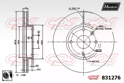 Тормозной диск MAXTECH 831276.0060