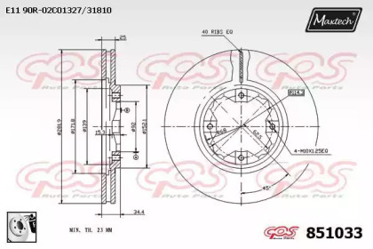 Тормозной диск MAXTECH 851033.0080