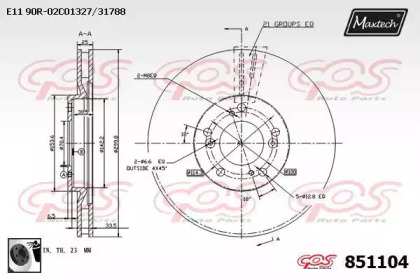 Тормозной диск MAXTECH 851104.0060