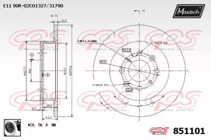 Тормозной диск MAXTECH 851101.0060