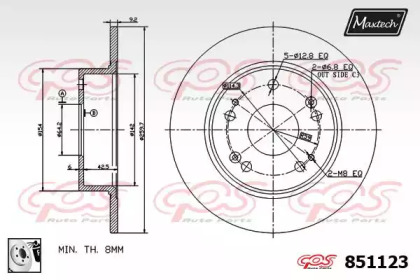 Тормозной диск MAXTECH 851123.0080