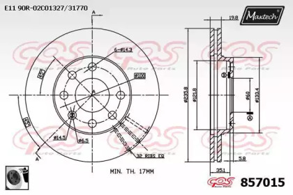 Тормозной диск MAXTECH 857015.0060