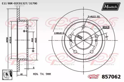 Тормозной диск MAXTECH 857062.0080