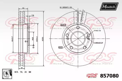 Тормозной диск MAXTECH 857080.0080