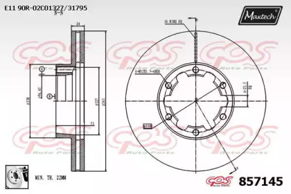 Тормозной диск MAXTECH 857145.0080