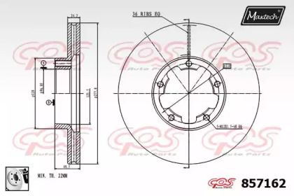 Тормозной диск MAXTECH 857162.0080