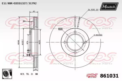 Тормозной диск MAXTECH 861031.0060