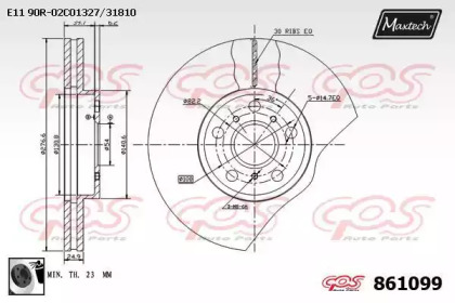 Тормозной диск MAXTECH 861099.0060