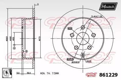 Тормозной диск MAXTECH 861229.0080