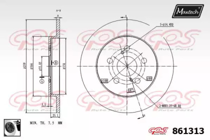 Тормозной диск MAXTECH 861313.0060