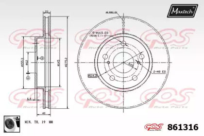 Тормозной диск MAXTECH 861316.0060