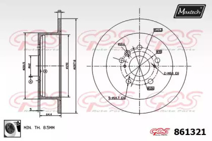 Тормозной диск MAXTECH 861321.0060