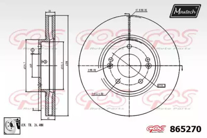 Тормозной диск MAXTECH 865270.0080