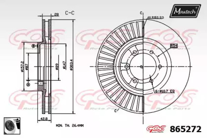 Тормозной диск MAXTECH 865272.0060