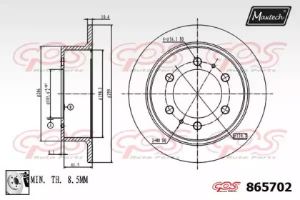 Тормозной диск MAXTECH 865702.0080