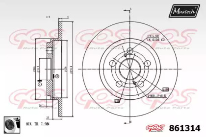 Тормозной диск MAXTECH 861314.0060