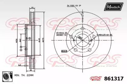 Тормозной диск MAXTECH 861317.0060