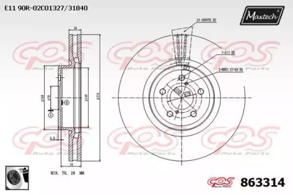 Тормозной диск MAXTECH 863314.0060