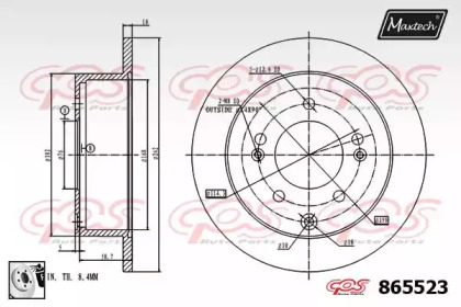 Тормозной диск MAXTECH 865523.0080