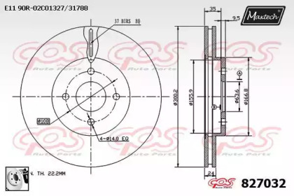 Тормозной диск MAXTECH 827032.0080